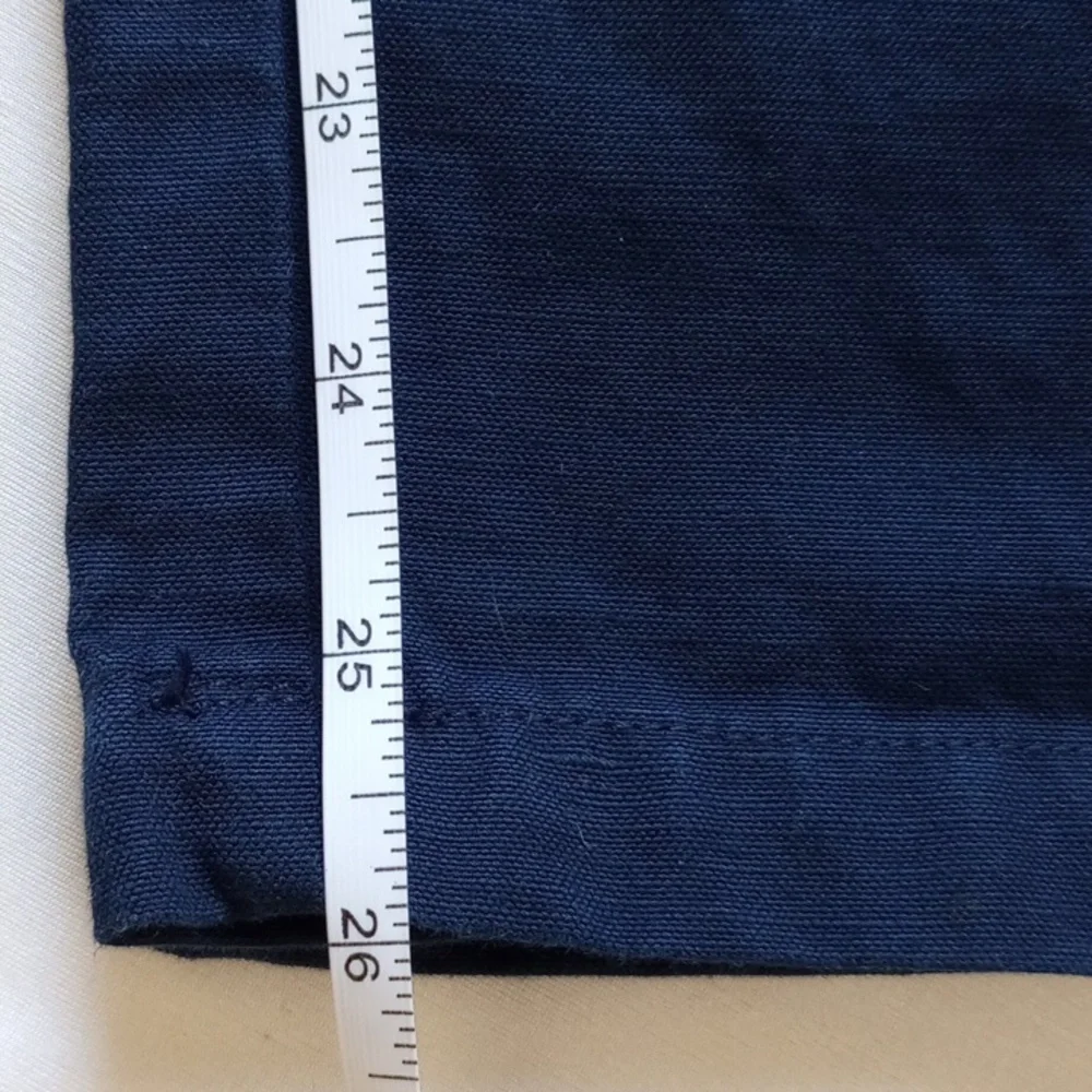 NWOT Cotton Linen The Paperbag Pant 14 Cropped Hyper Navy Banana Republic